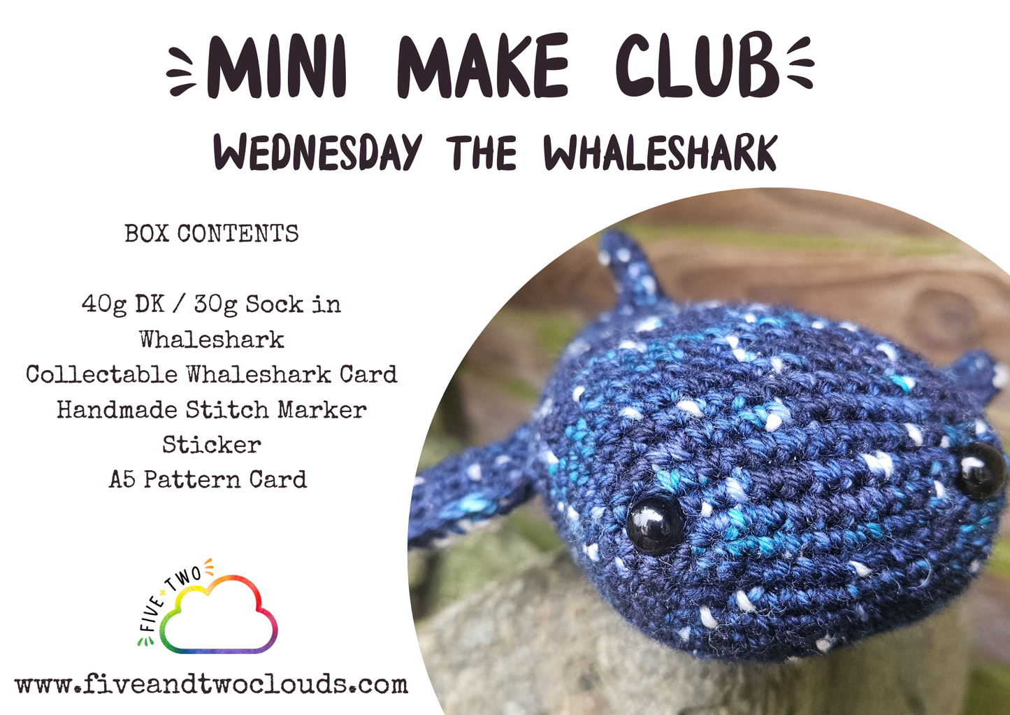 Crochet Kit - Wednesday the Whaleshark