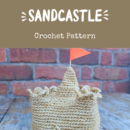 DIGITAL Crochet Pattern - Sheldon's Sandcastle